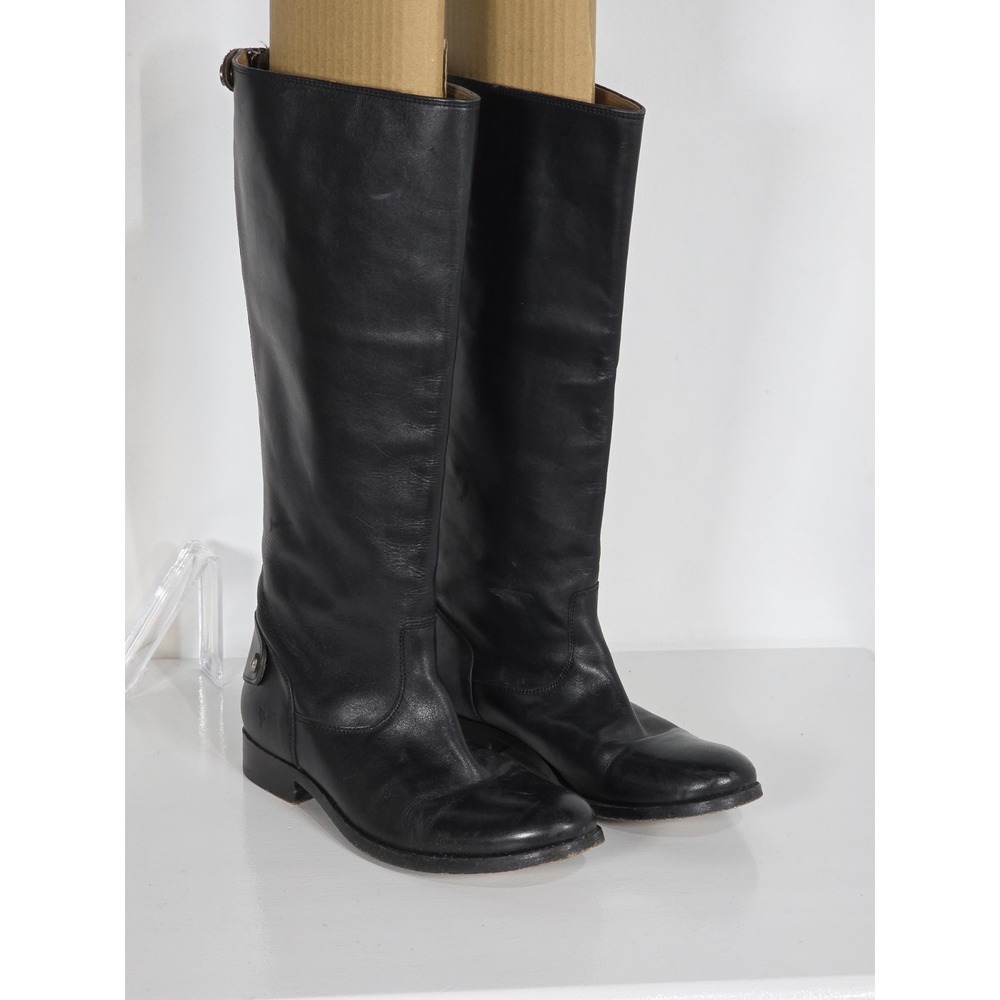 Frye Womens 8.5 Black Leather Melissa Riding Boots Tall Knee High Equestrian